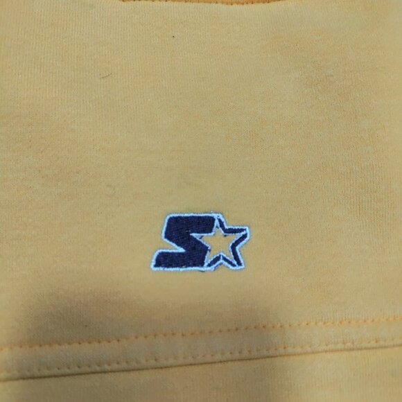 Starter Men's Cozy Stylish Yellow Crewneck Pullover Sweatshirt Size Large - Picture 6 of 10